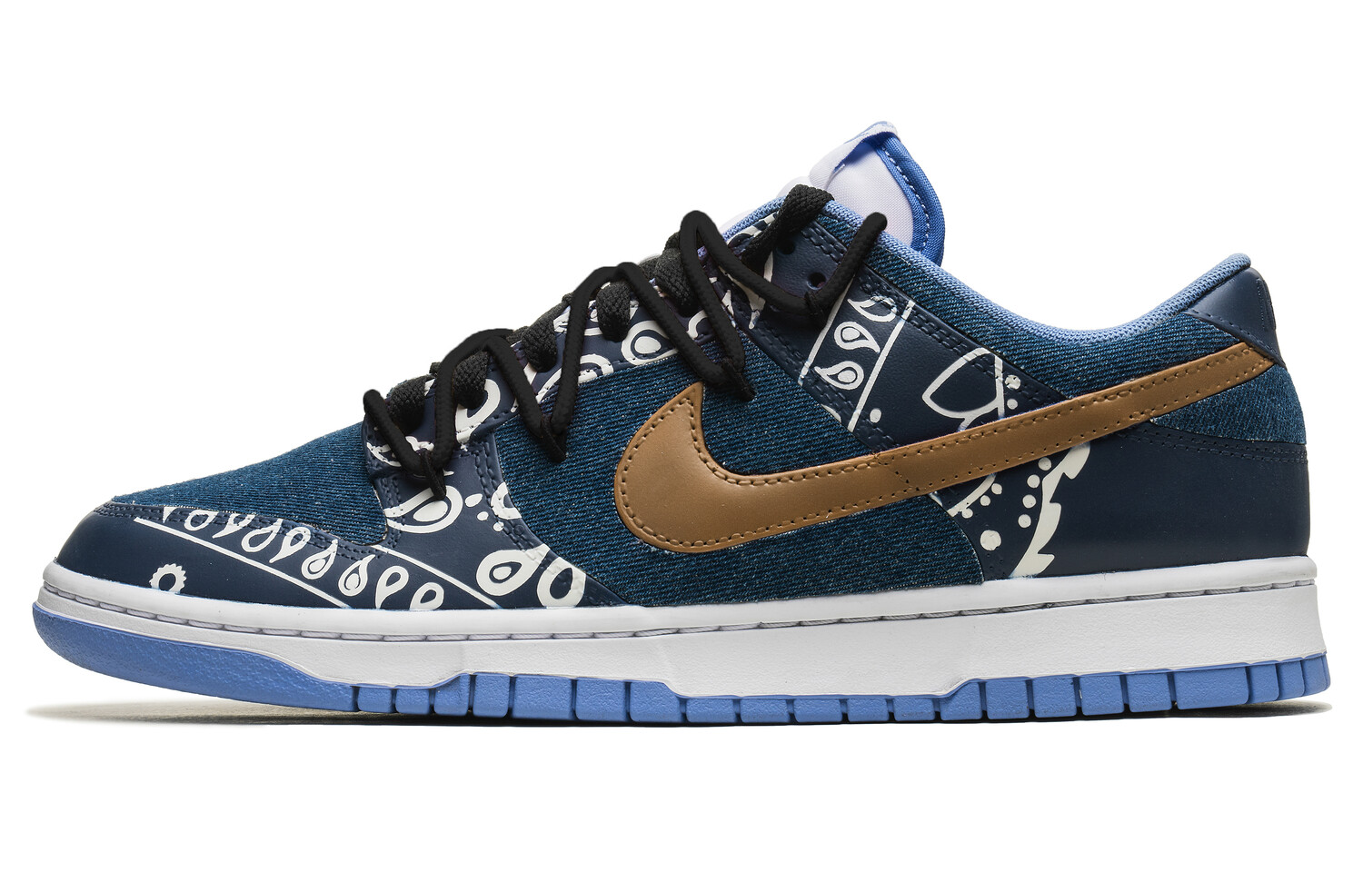

Кроссовки Nike Dunk Skateboarding Shoes Unisex Low-top Blue/gold, темно-синий