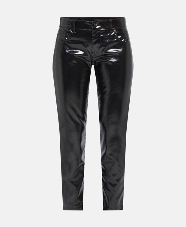 

Брюки из кожи Emporio Armani, черный