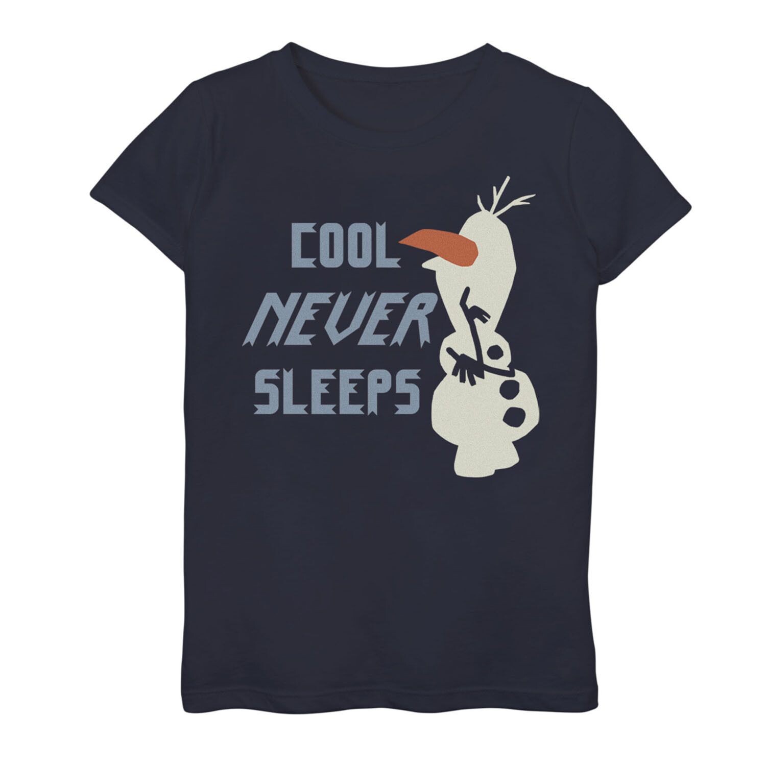 

Футболка Disney's Frozen 2 Olaf для девочек 7–16 лет с надписью «Cool Never Sleeps» Disney