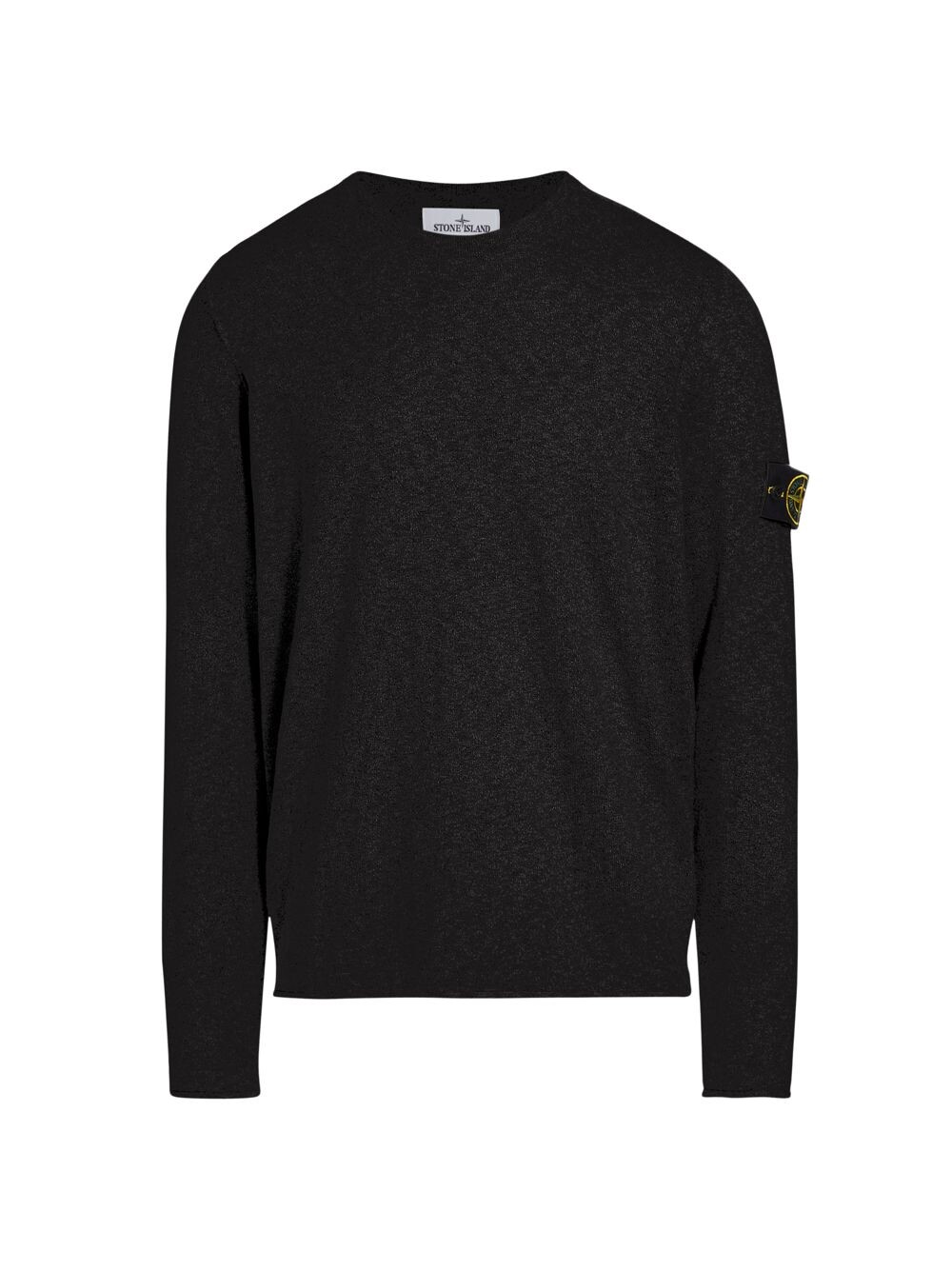 

Свитер с круглым вырезом из эластичного хлопка Stone Island, черный