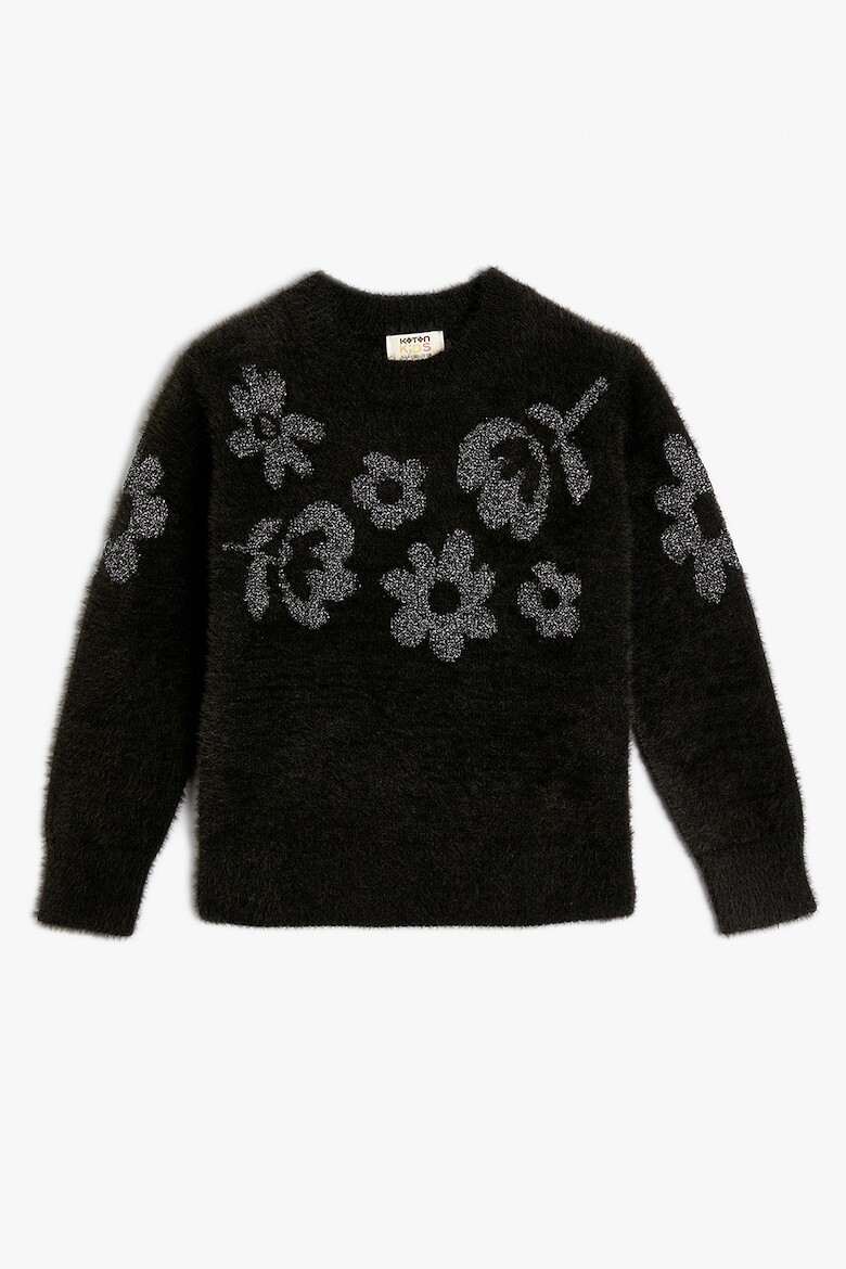

Пушистый свитер с принтом Koton, черный