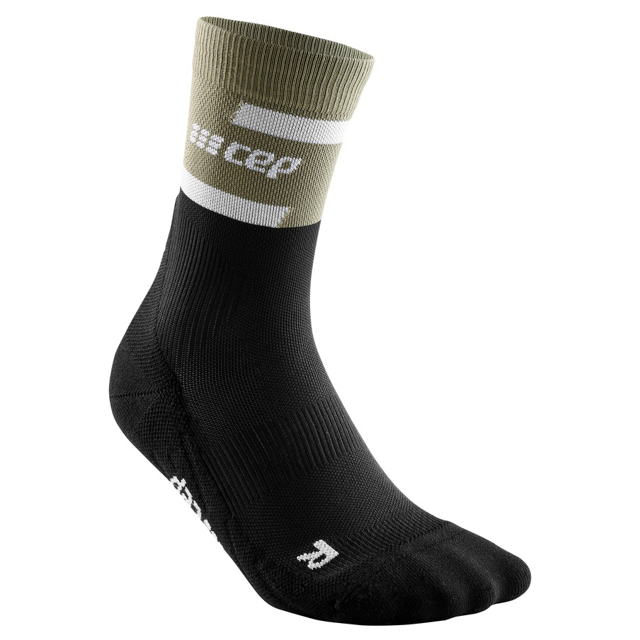 Носки для бега Cep Women's The Run Socks Mid Cut V4, цвет Olive/Black