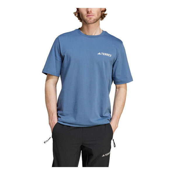 

Футболка terrex back graphic футболка азиатские размеры Adidas, синий