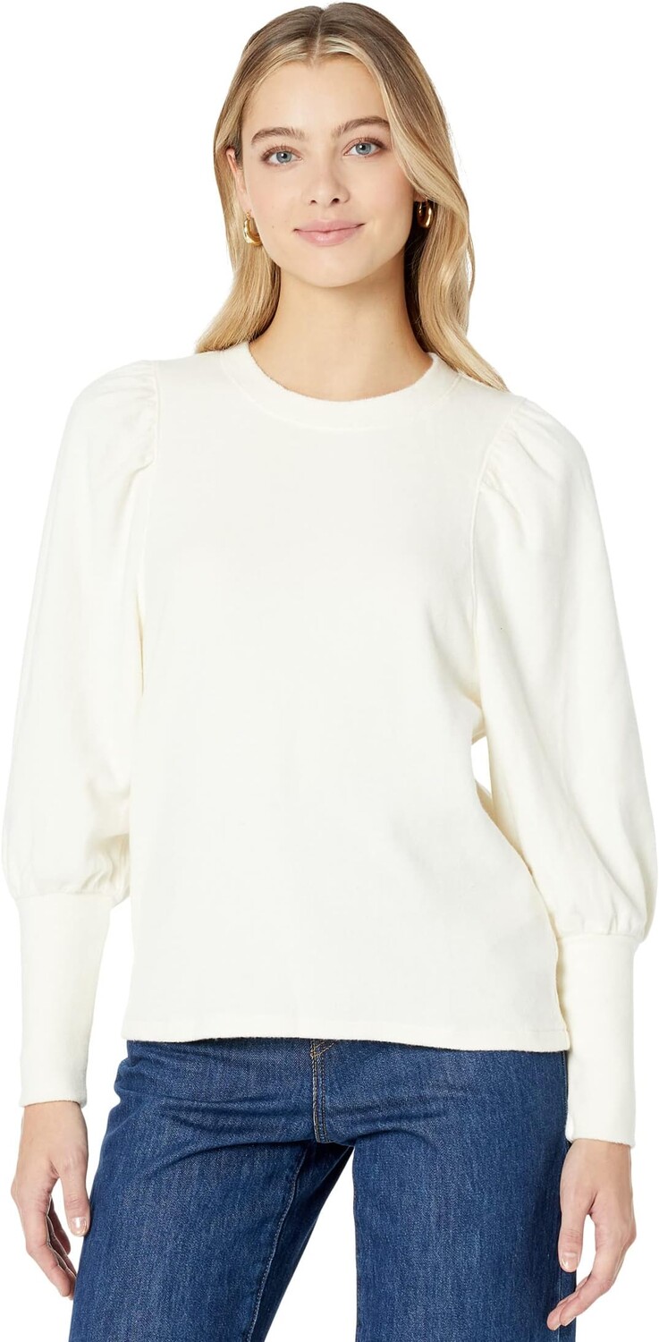 

Топ с рукавами баранины и поросенком Madewell, цвет Antique Cream