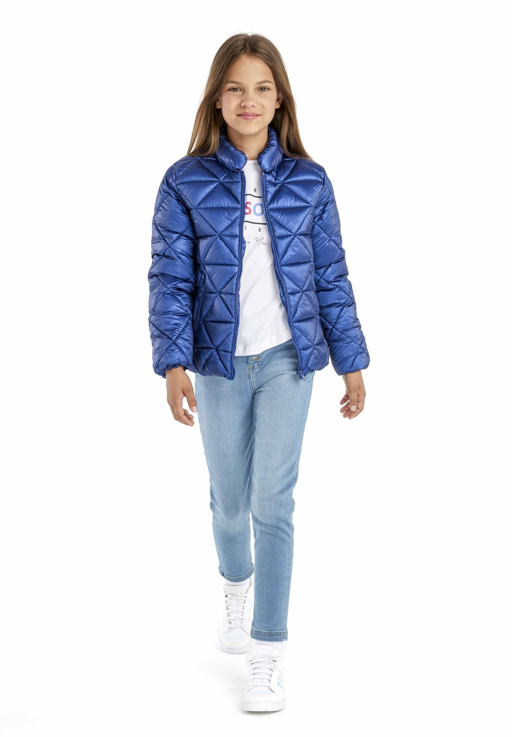 Легкая куртка QUILTED PUFFER MINOTI, цвет dark blue легкая куртка hooded puffer minoti цвет dark blue