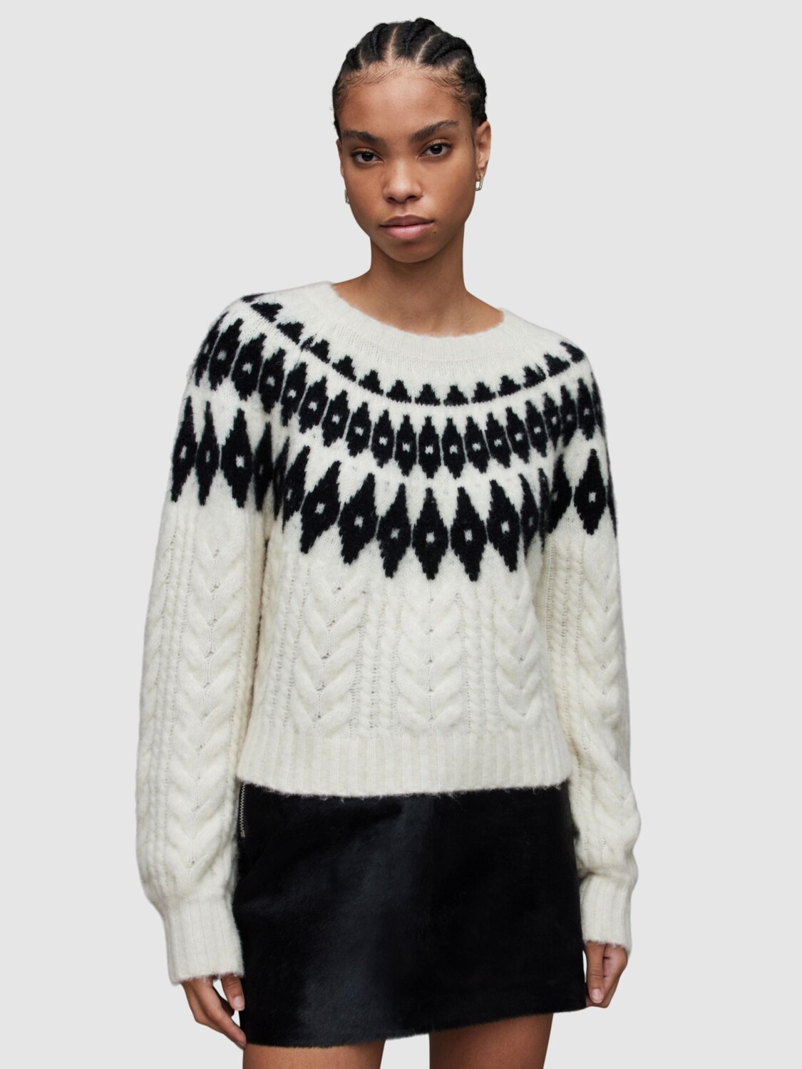 

Джемпер Larson Fair Isle AllSaints, мел/черный