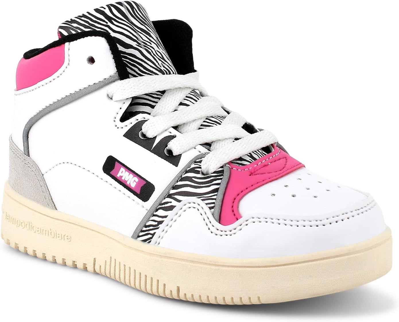 Кроссовки 49622 Primigi, цвет White/Zebra/Fuchsia кроссовки primigi 39655 цвет fuchsia white silver fuchsia metallic