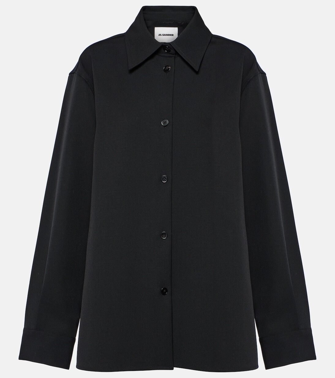 

Шерстяная рубашка Jil Sander, черный