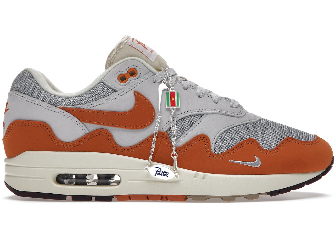 

Кроссовки Nike Air Max 1 Patta Waves Monarch, серый / коричневый