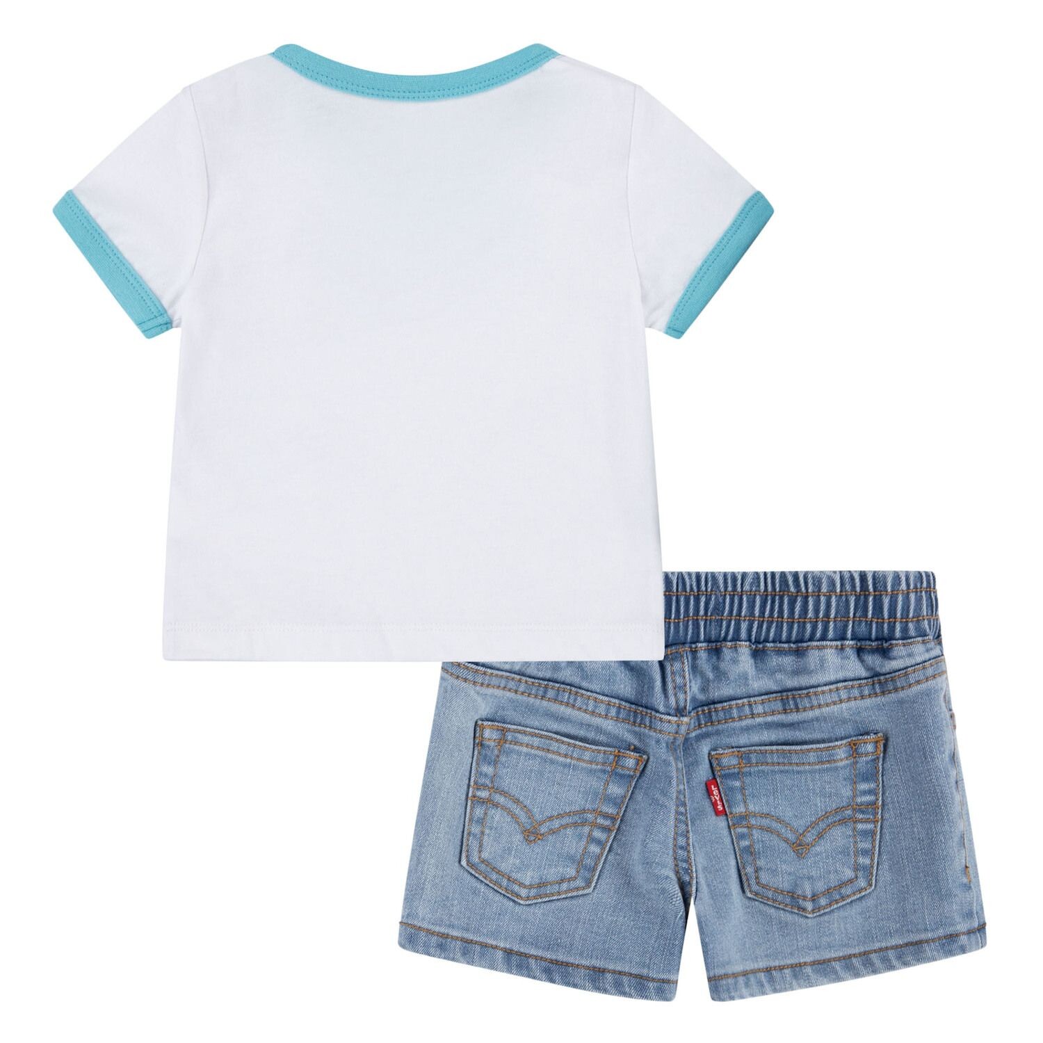

Комплект из футболки и джинсовых шорт Levi's для маленьких мальчиков Levi's