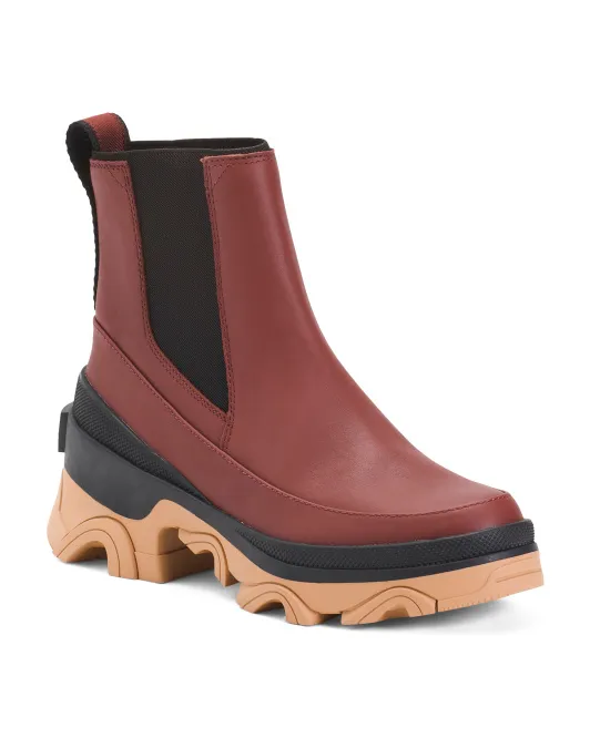 

Водонепроницаемые кожаные ботильоны Brex Chelsea Sorel, коричневый/черный