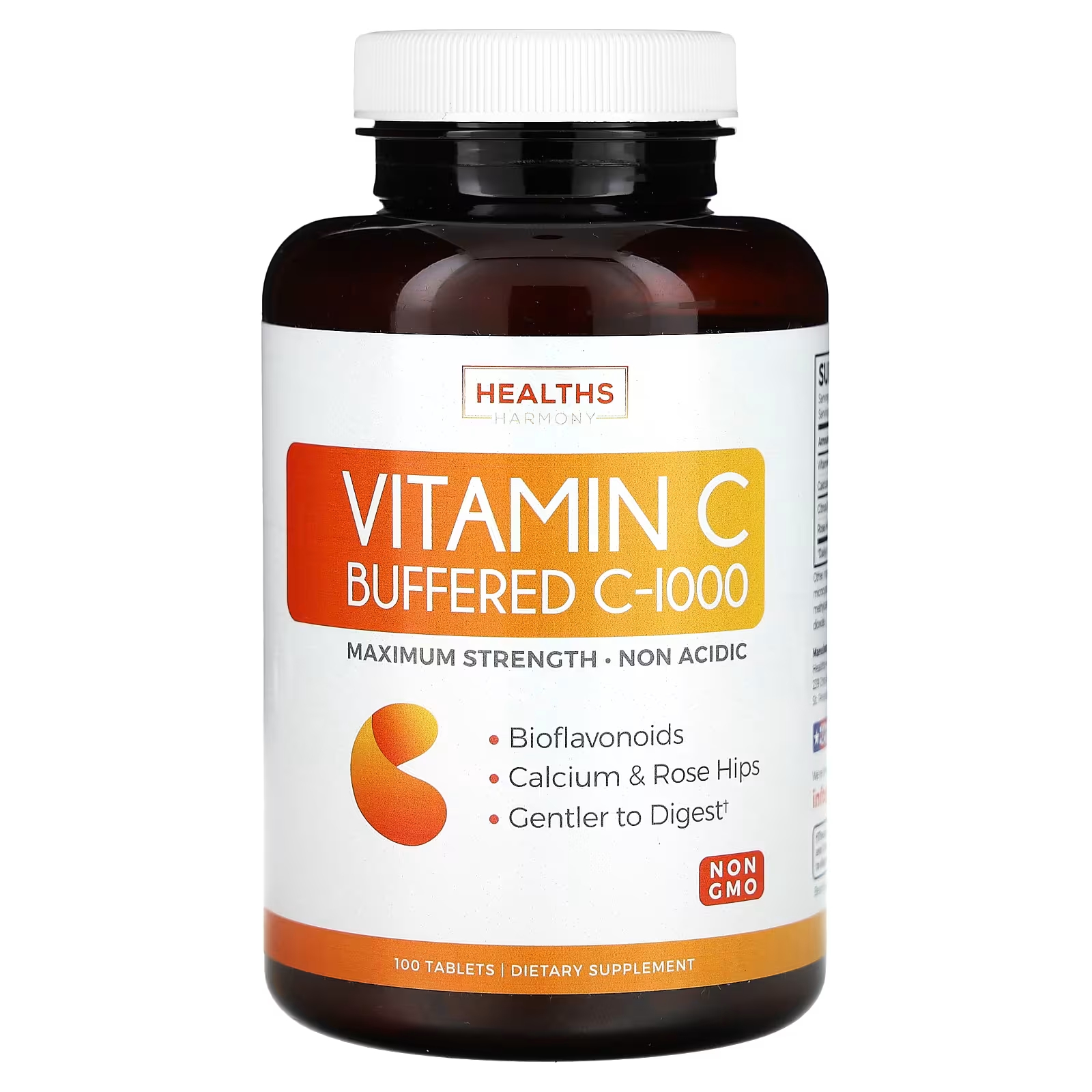 Витамин C-1000 Healths Harmony, 100 таблеток healths harmony органическая свекла 675 мг 120 таблеток