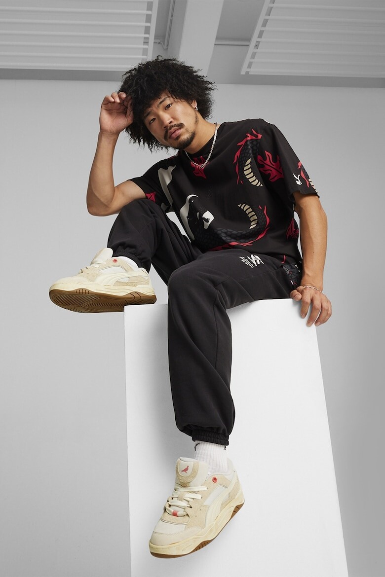 

Футболка с овальным вырезом и принтом Puma, черный