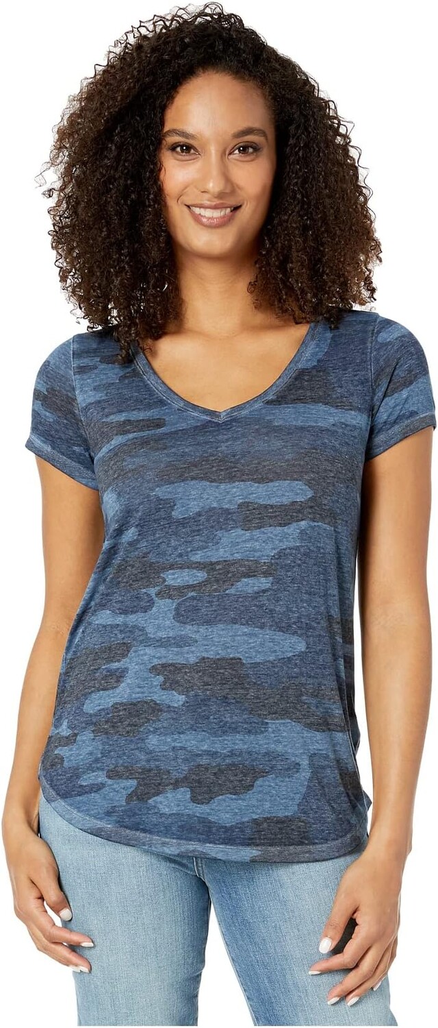 

Футболка с камуфляжным принтом Lucky Brand, цвет Blue Multi
