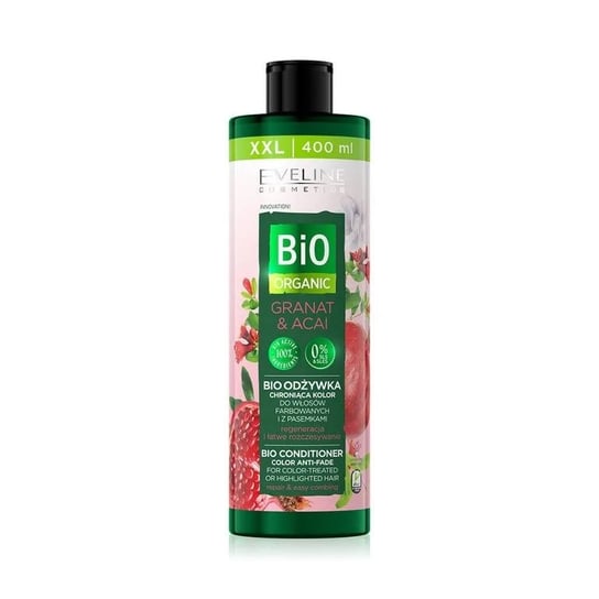 Биокондиционер для защиты цвета окрашенных и мелированных волос Гранат и Асаи 400мл Eveline Cosmetics, Bio Organic