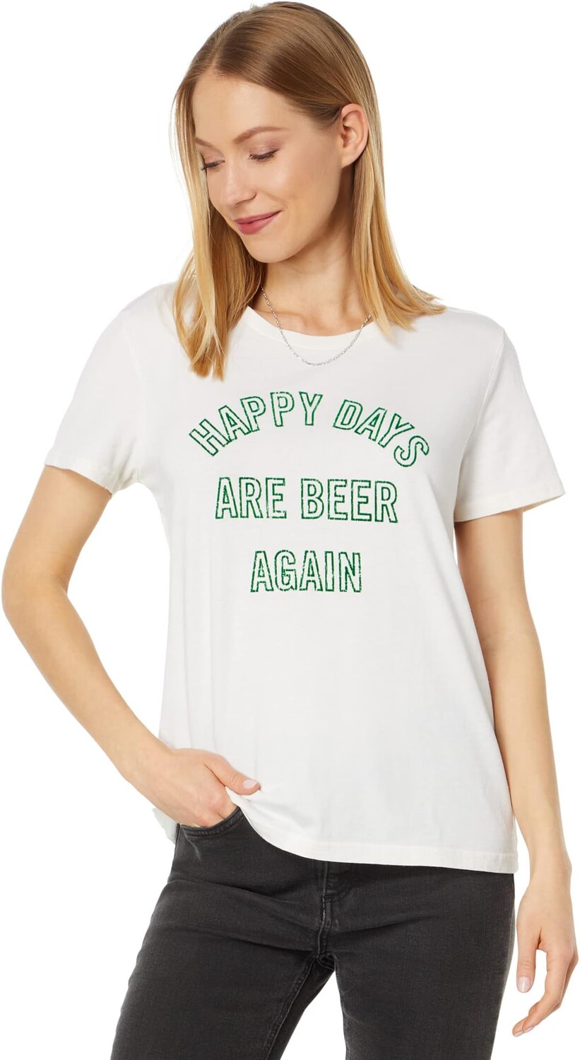 

Футболка Happy Days Is Beer Again Lucky Brand, цвет Snow White