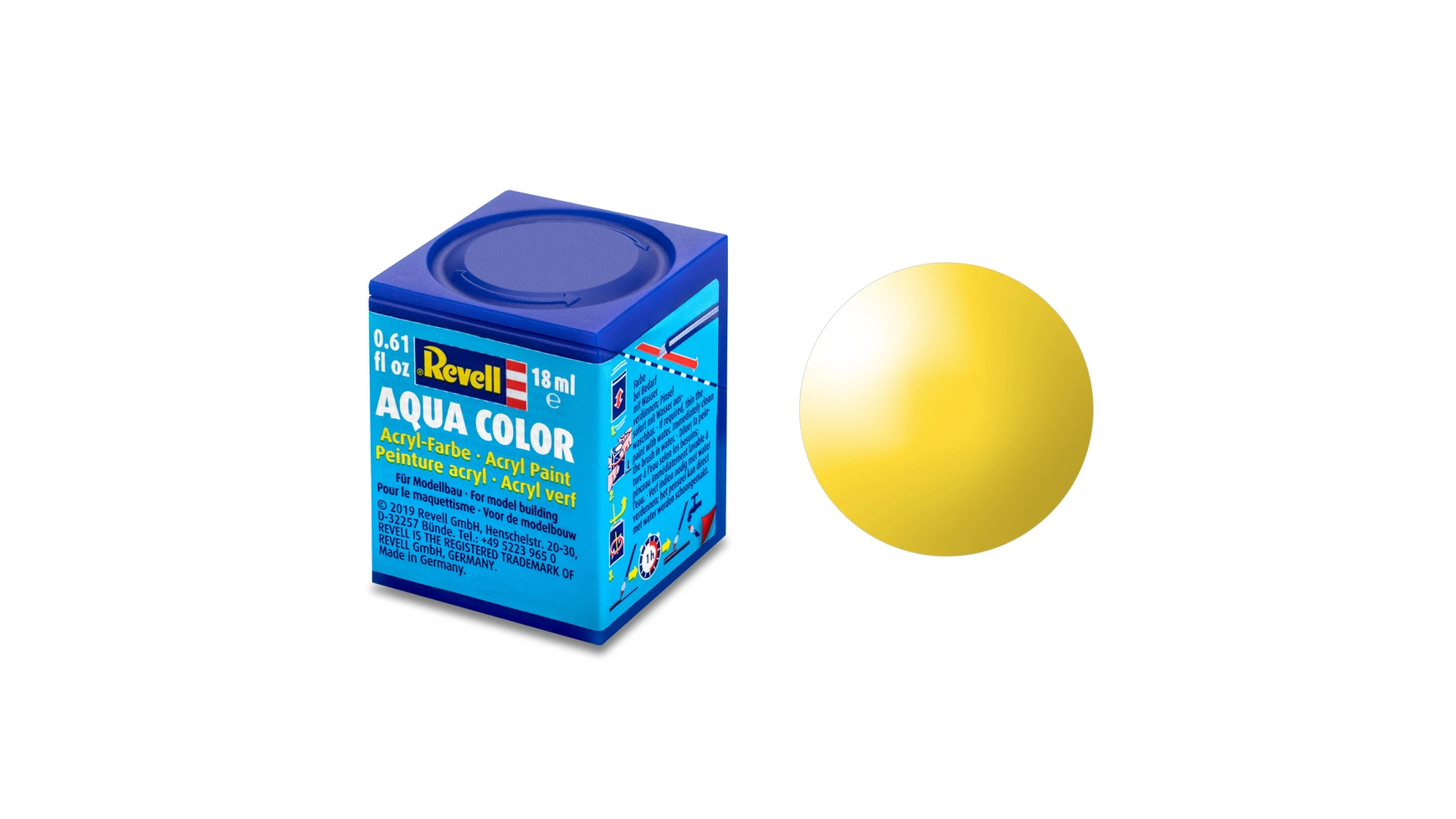 

Revell Aqua Color Желтый, блестящий, 18 мл, RAL 1018