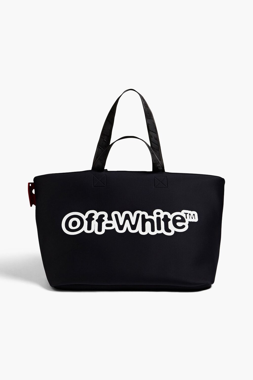 

Неопреновая сумка-тоут с коммерческим принтом Off-White, черный