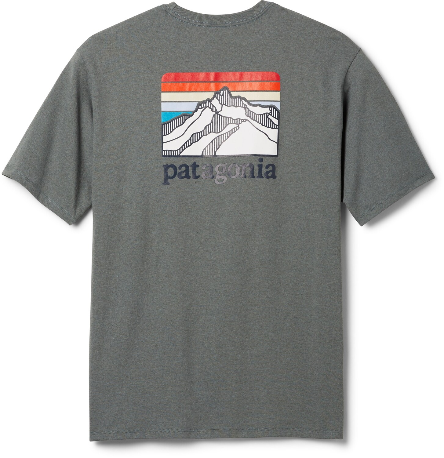 

Футболка с логотипом Line Ridge Pocket Responsibili, мужская Patagonia, серый