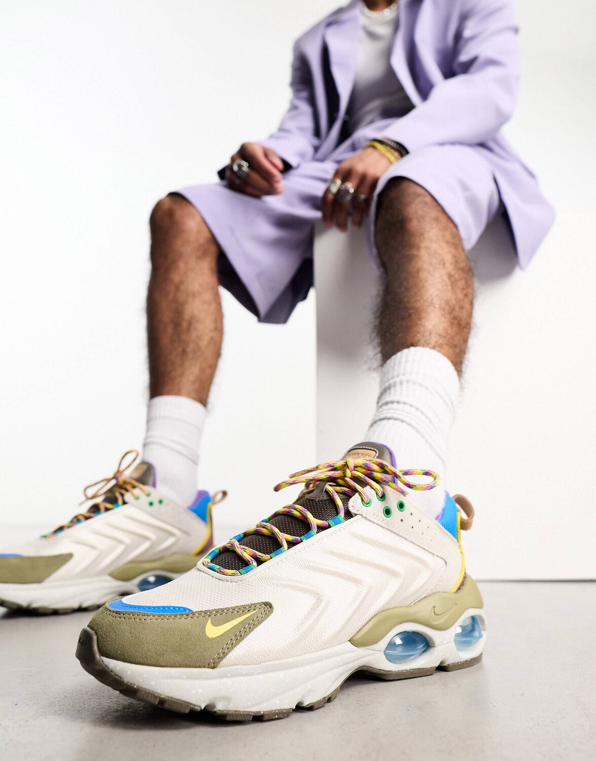 

Кроссовки Nike Air Max TW цвета кости и синего цвета, Синий