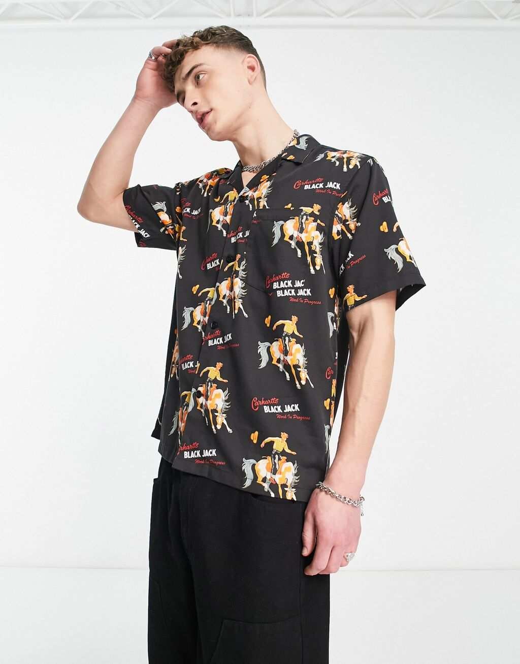 

Черная рубашка Carhartt WIP Black Jack