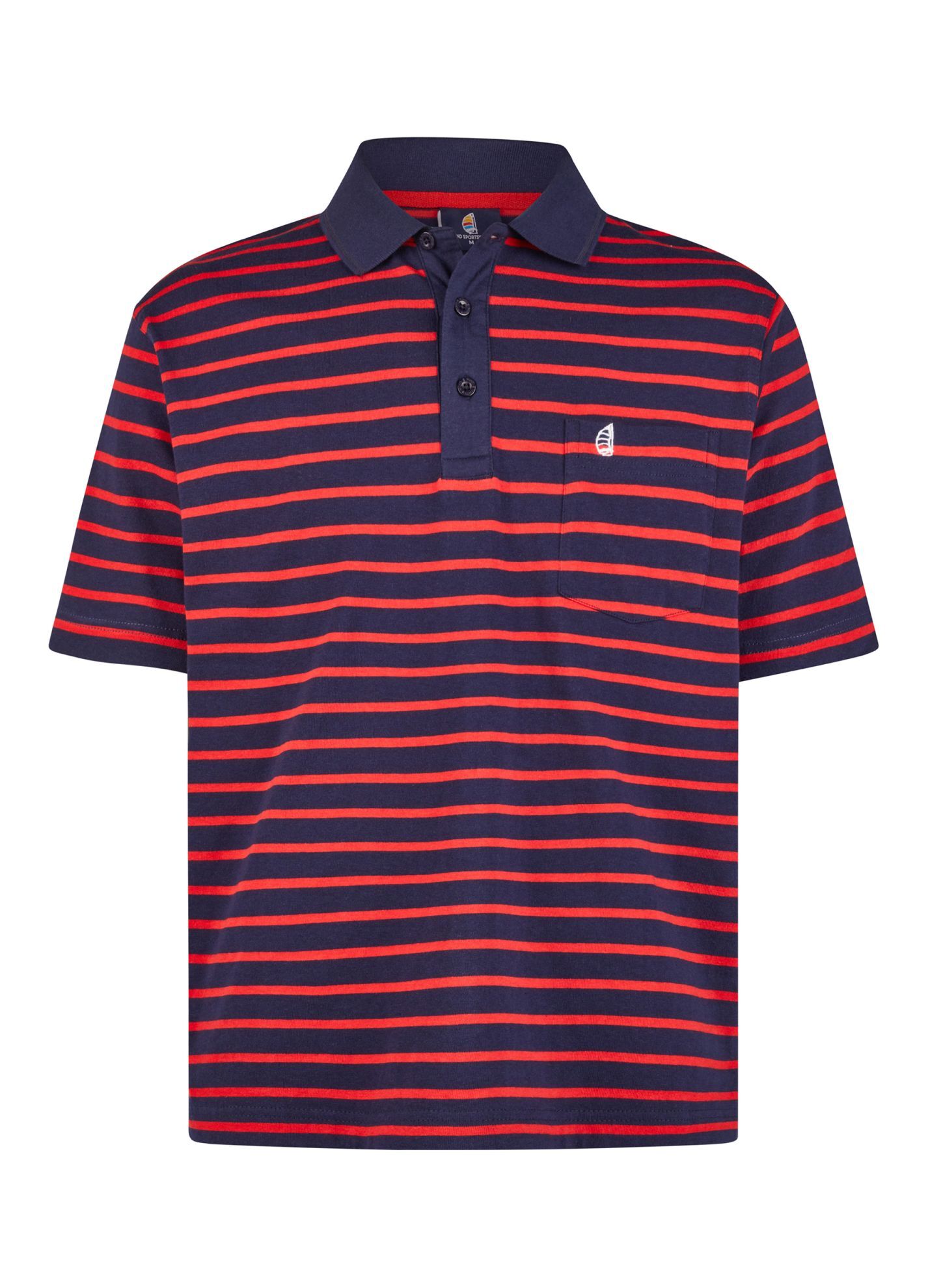 Поло Wind Sportswear Polo Pique gestreift, цвет marine red