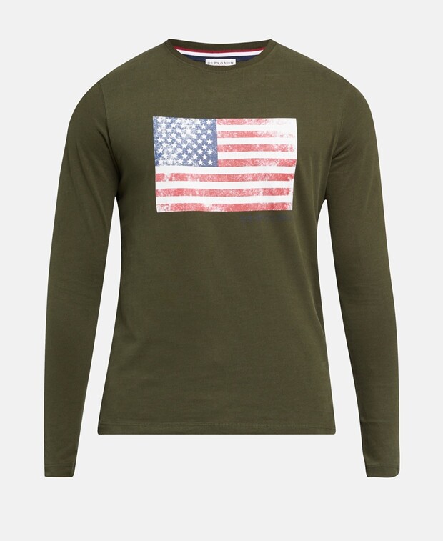 

Топ с длинными рукавами U.S. Polo Assn., хаки