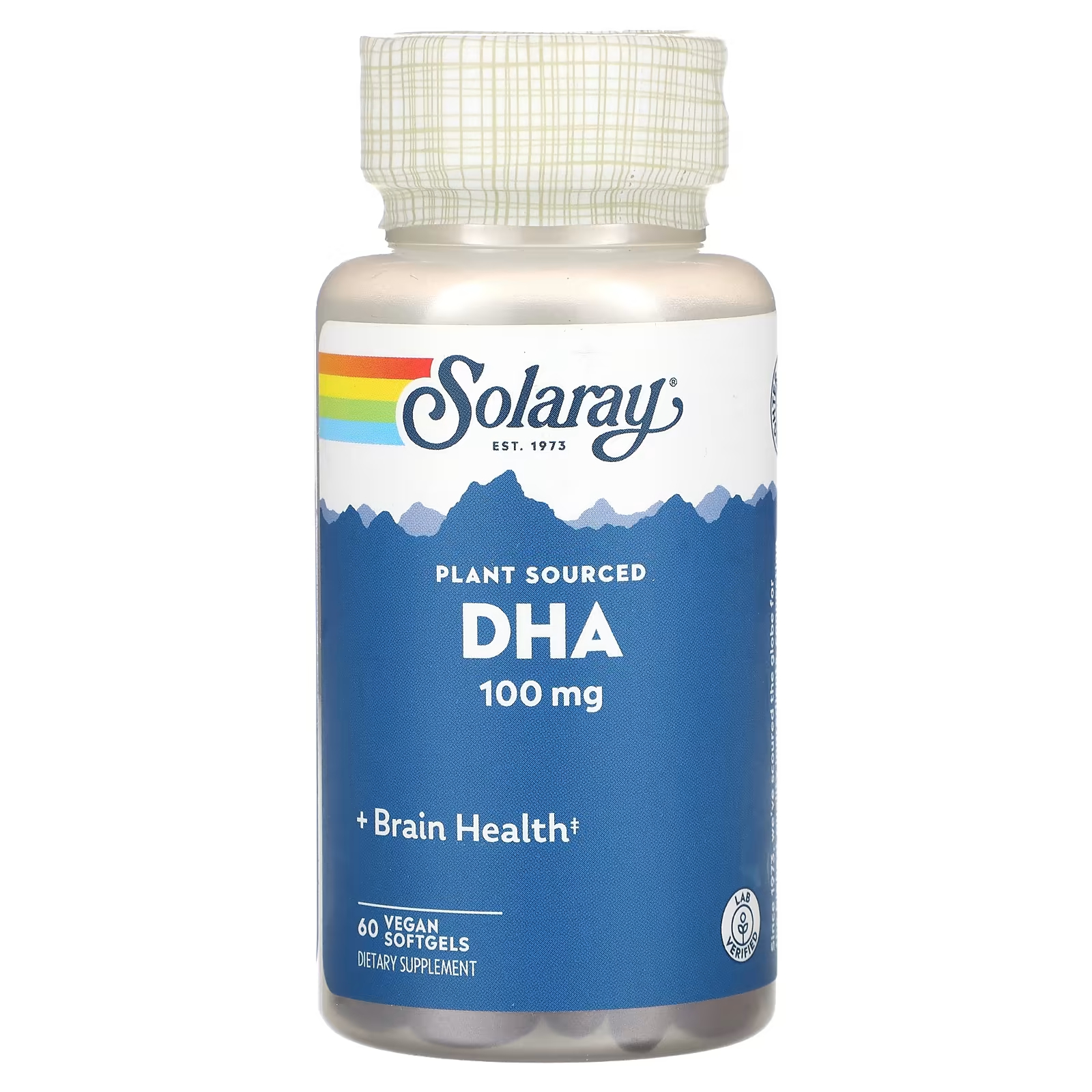 Solaray DHA растительного происхождения, 100 мг, 60 веганских мягких таблеток solaray dha растительного происхождения 100 мг 60 веганских мягких таблеток