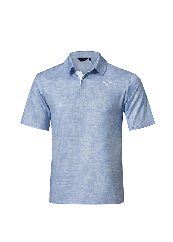 

Голубая мужская футболка-поло qd hazard polo Mizuno, Синий