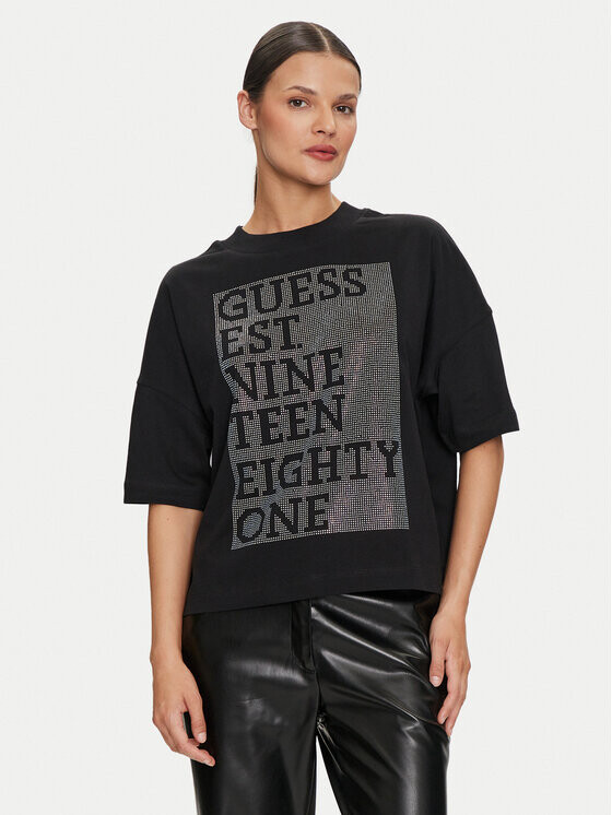 

Футболка свободного кроя Guess, черный