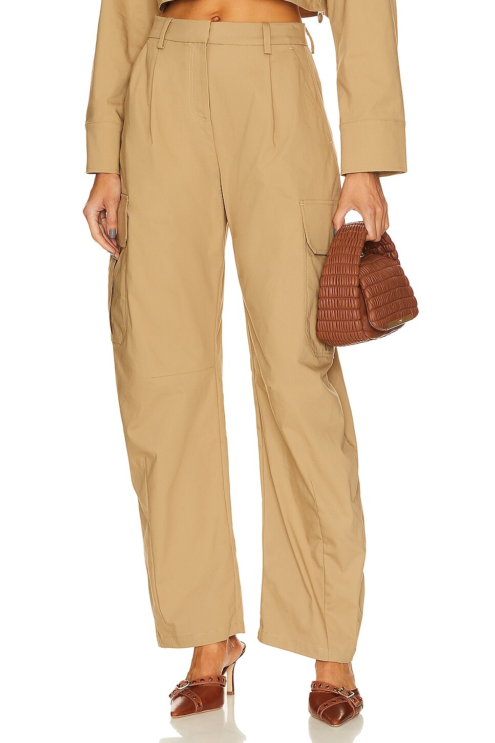 

Брюки L'Academie x Marianna Selita Cargo, цвет Camel Brown