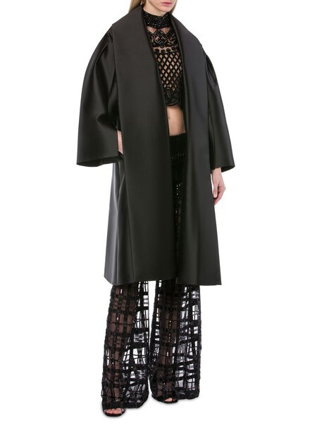 

Легкое пальто из микадо. Alberta Ferretti, черный
