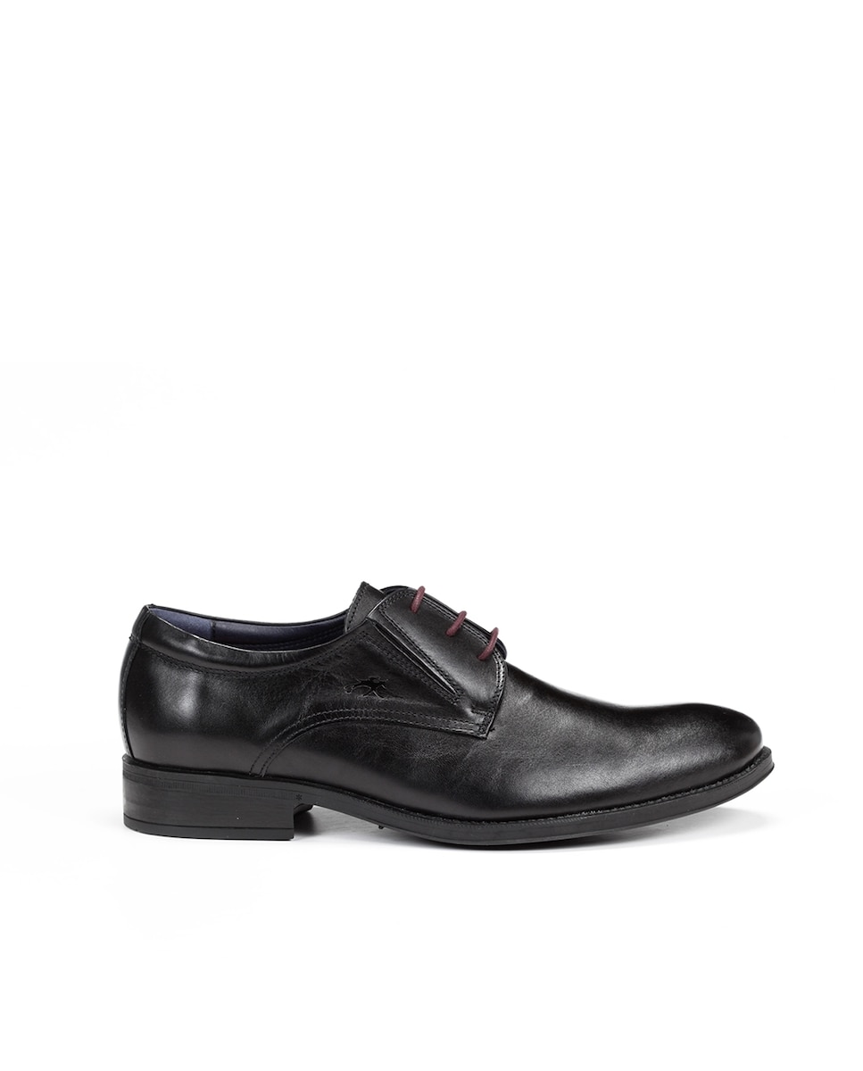 Мужские туфли на шнуровке черного цвета из кожи Fluchos, черный мужские мокасины черного цвета из кожи fluchos черный