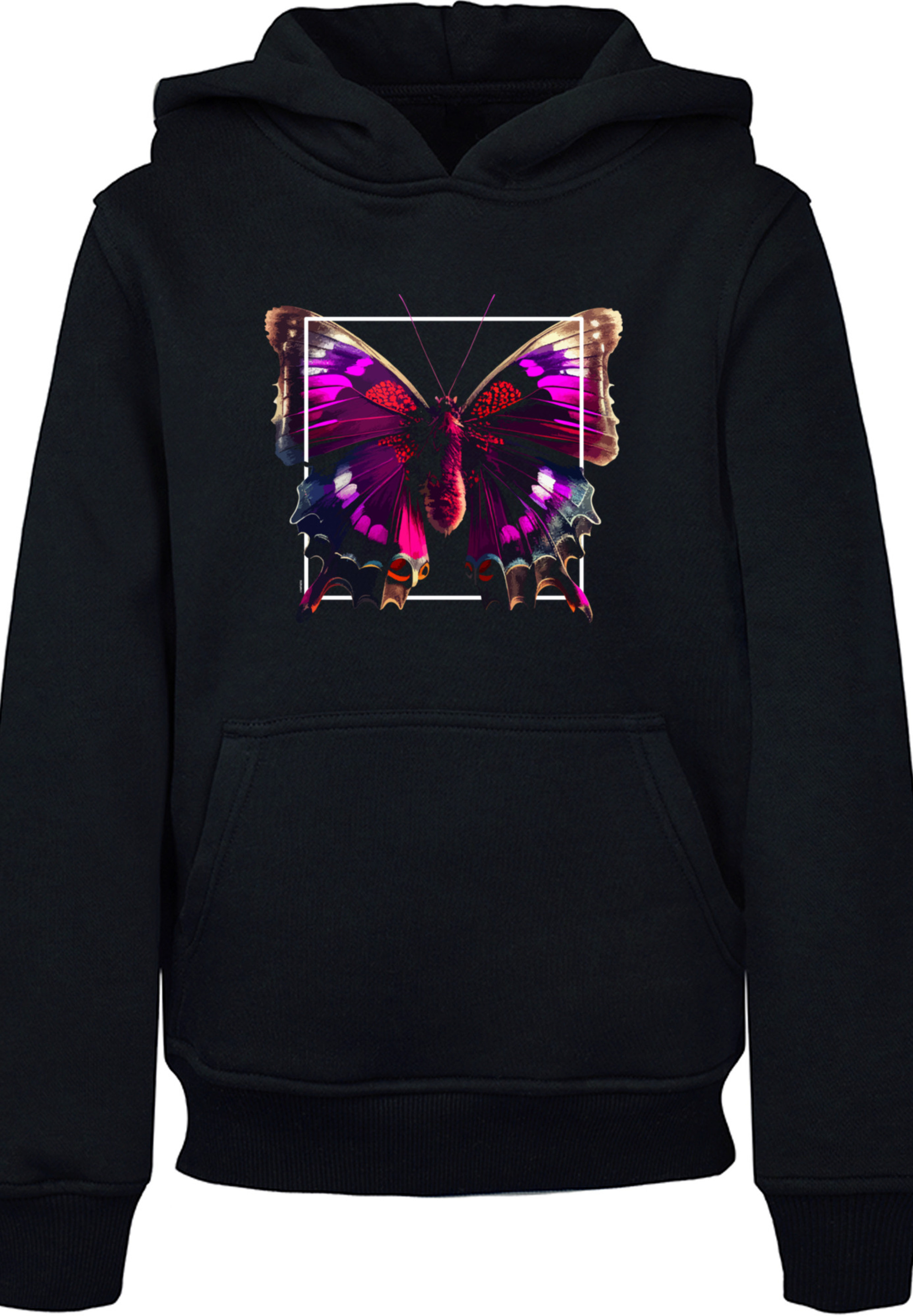 Пуловер F4NT4STIC Hoodie Pink Schmetterling HOODIE UNISEX, черный