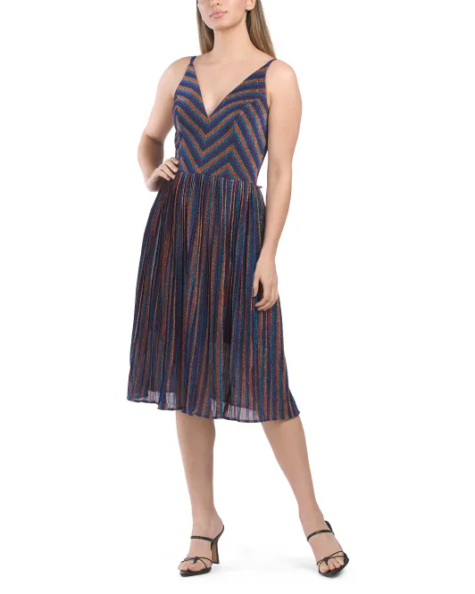 

Платье без рукавов цвета металлик Haley Dress The Population, цвет Cobalt Multi