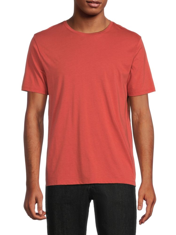 Хлопковая футболка с коротким рукавом Vince, цвет Sedona Red