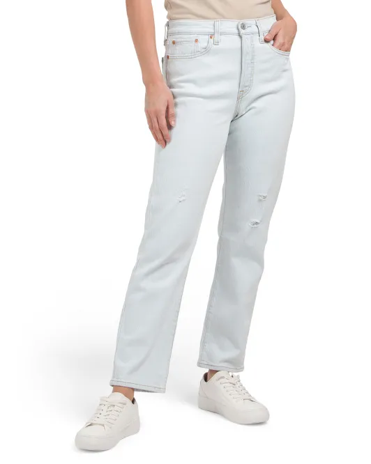 

Прямые джинсы на танкетке Levis, цвет Light Denim