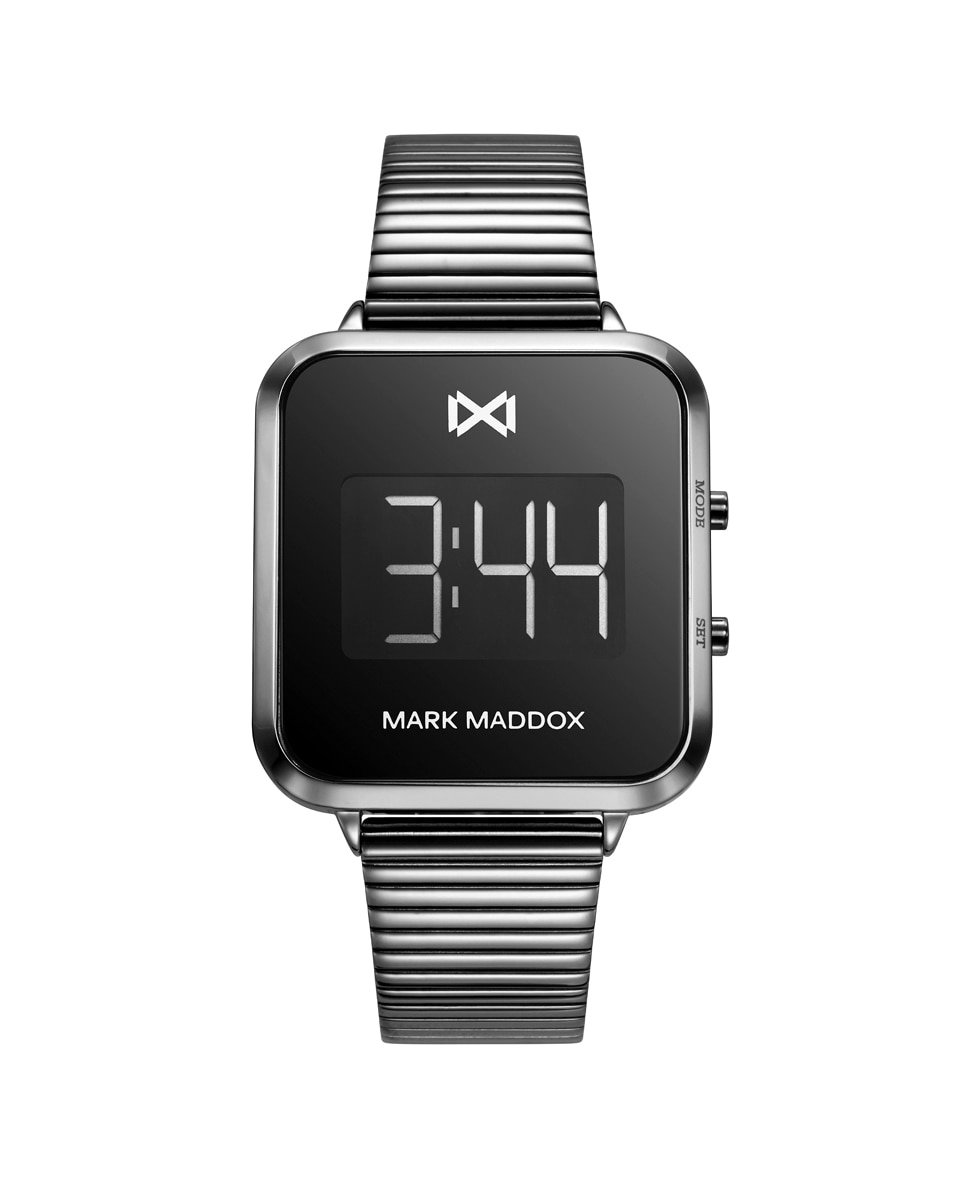 Женские часы Notting Digital из стали с серым IP и браслетом Mark Maddox, серый