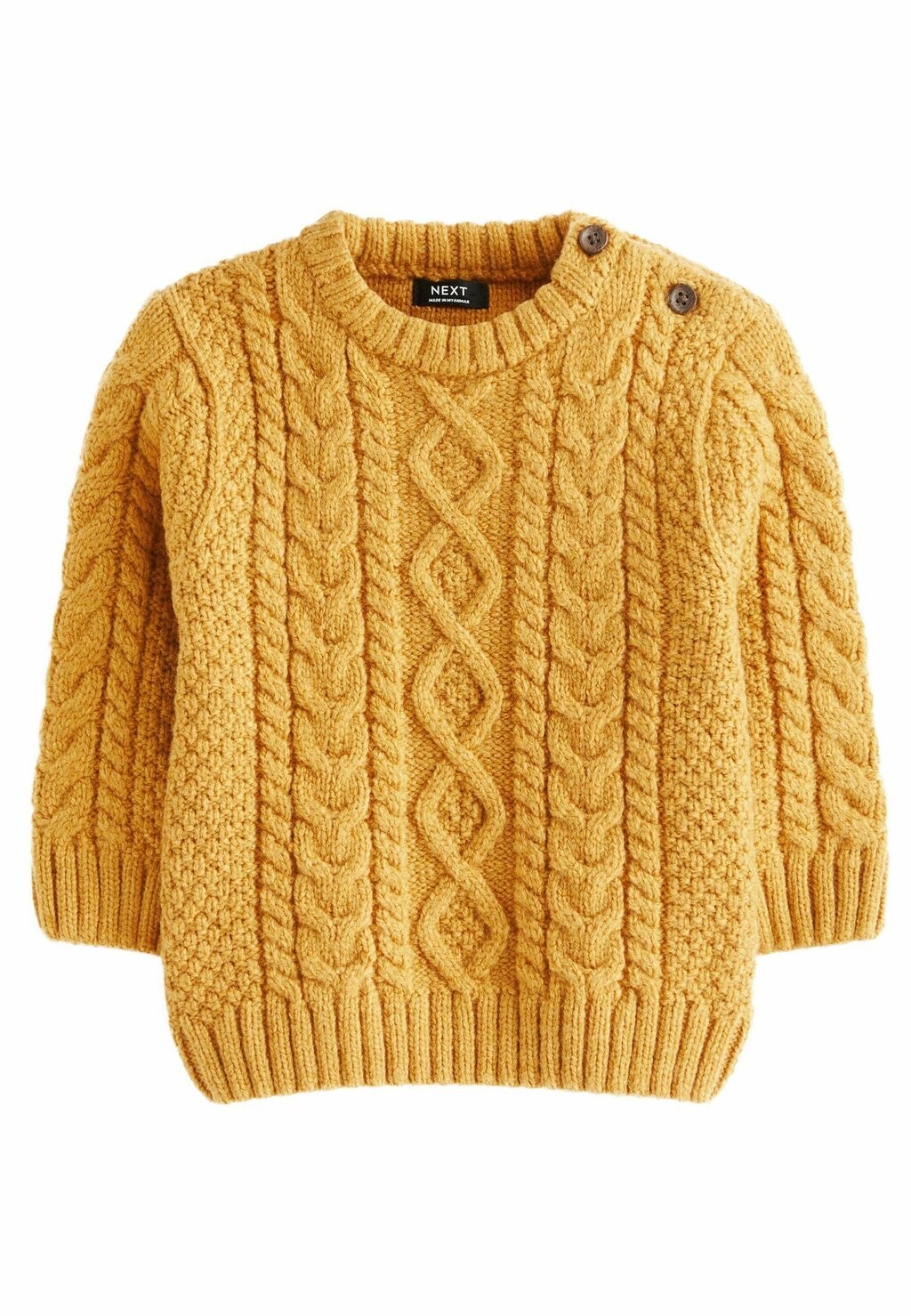 

Джемпер вязаный CABLE CREW STANDARD Next, цвет ochre yellow