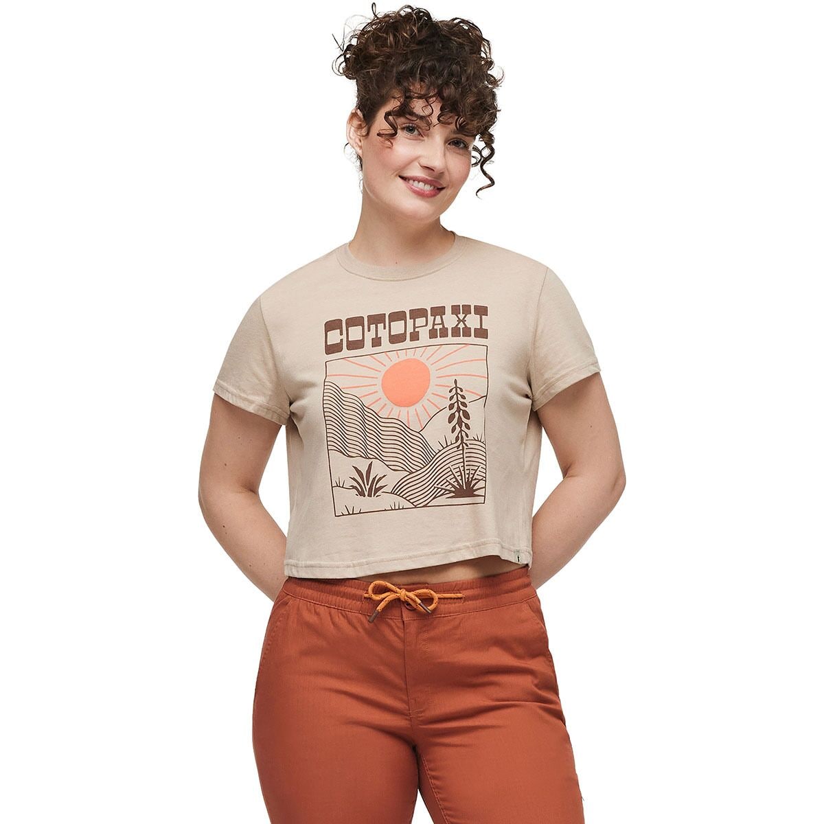 Укороченная футболка western hills из органического хлопка Cotopaxi, цвет oatmeal