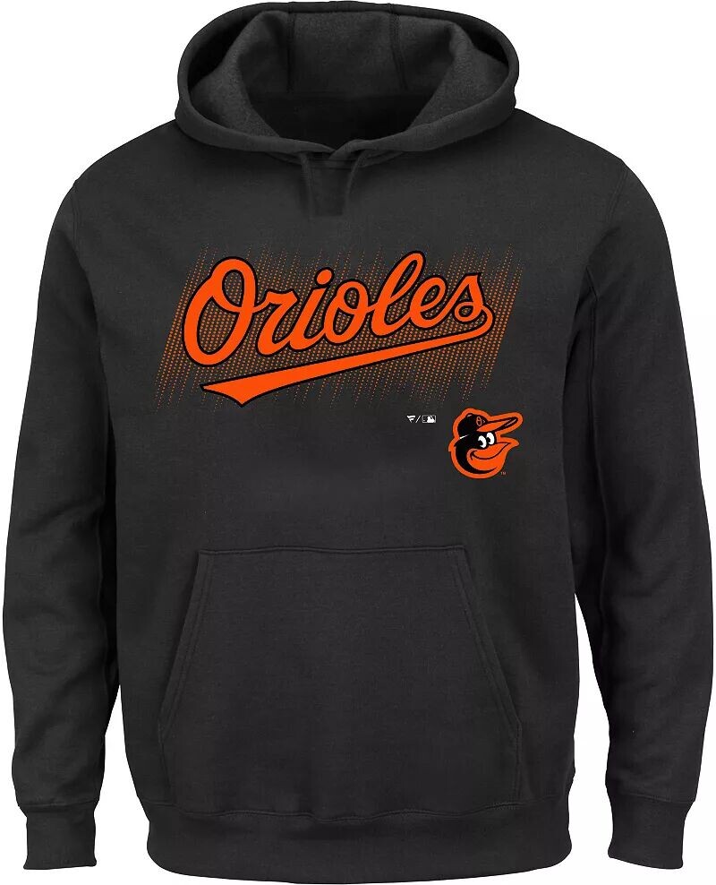 

Мужская толстовка с капюшоном из флиса MLB Baltimore Orioles, черная, большая и высокая, Черный