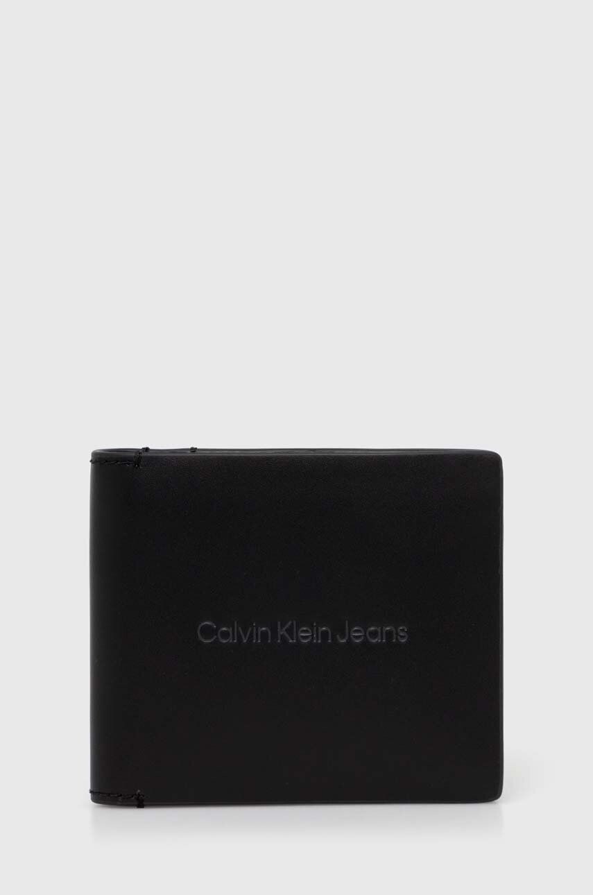 

Кожаный кошелек Calvin Klein Jeans, черный