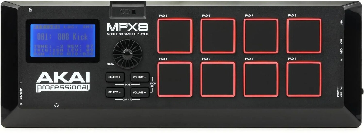 

Akai Professional MPX8 SD Контроллер Sample Pad