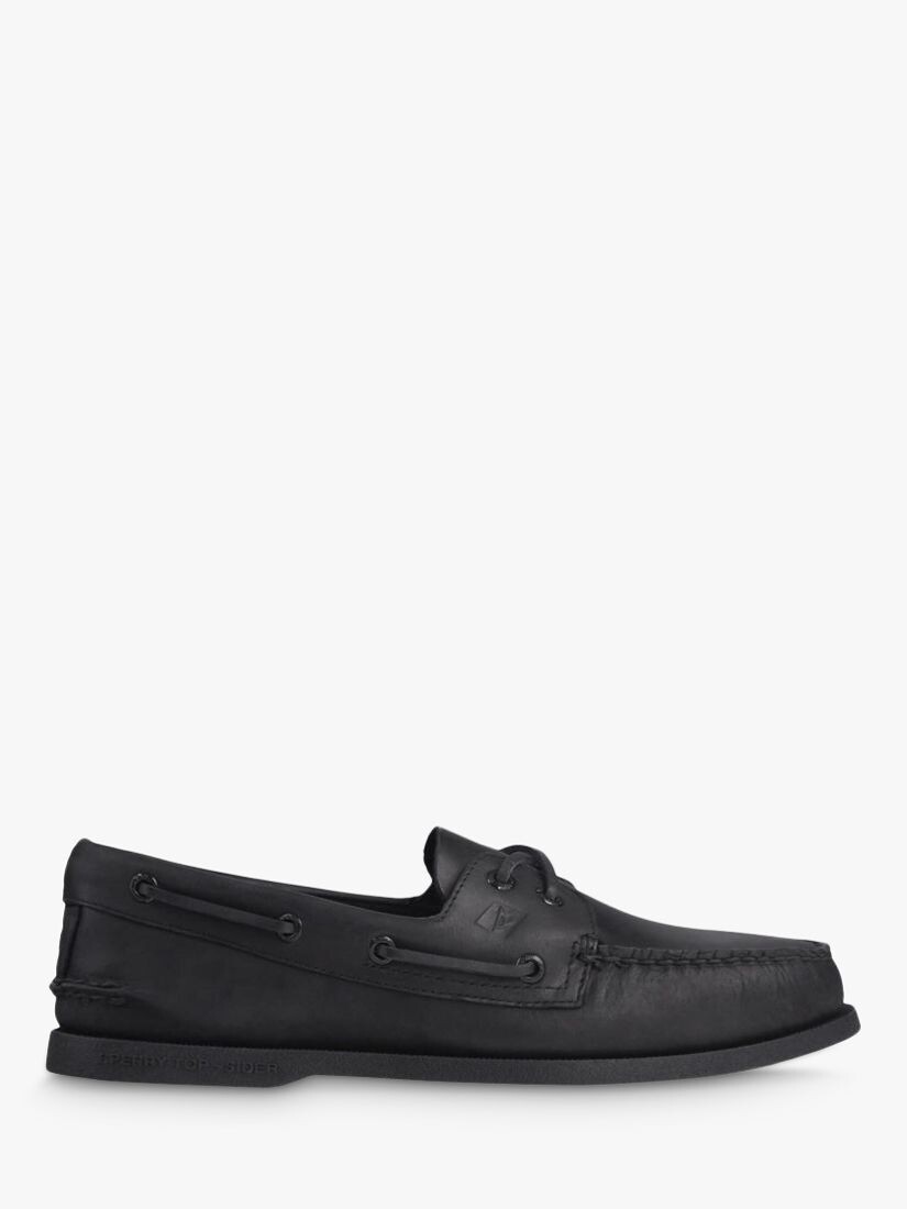 

Оригинальные кожаные топсайдеры Sperry, черные