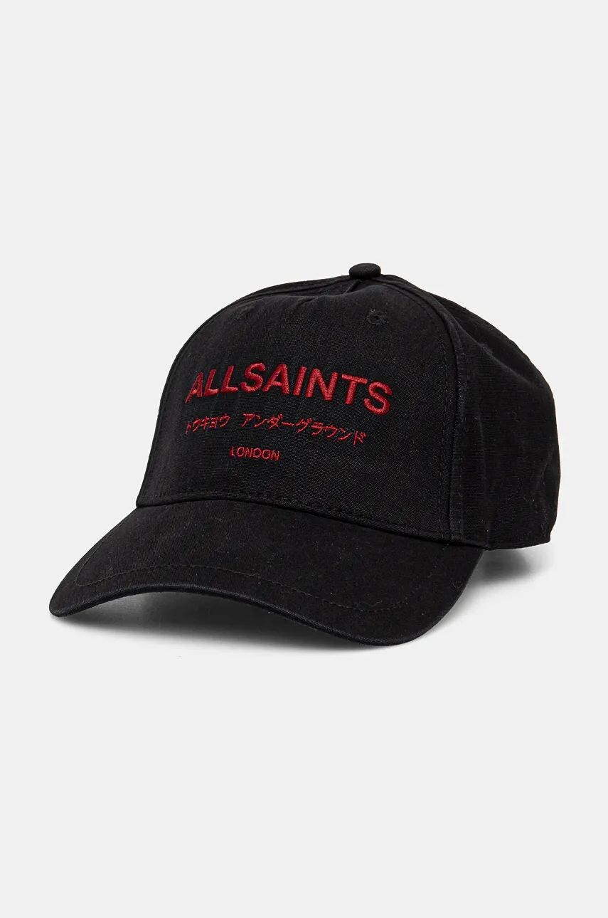 

Бейсбольная кепка AllSaints из хлопка, черный