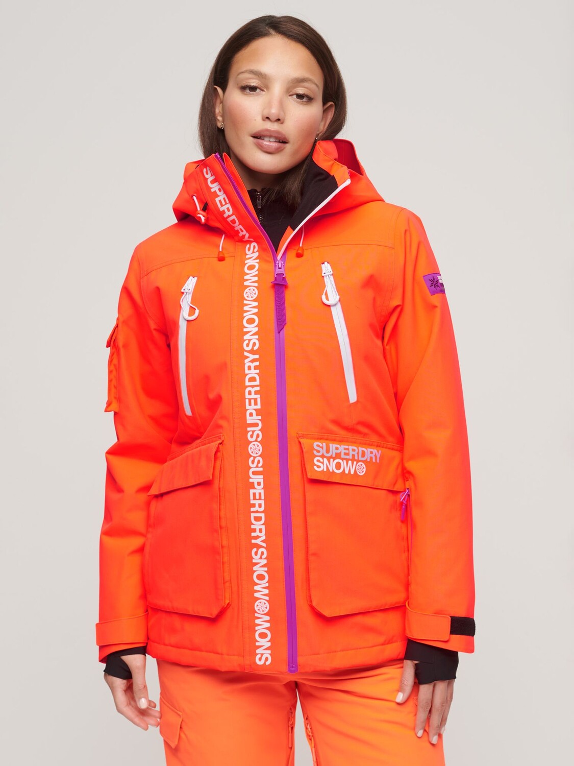 

Женская лыжная куртка Ultimate Rescue Superdry, гиперогненный коралл