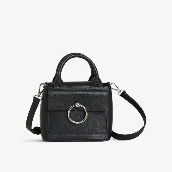 Миниатюрная кожаная сумка через плечо Anouk Claudie Pierlot, цвет noir / gris