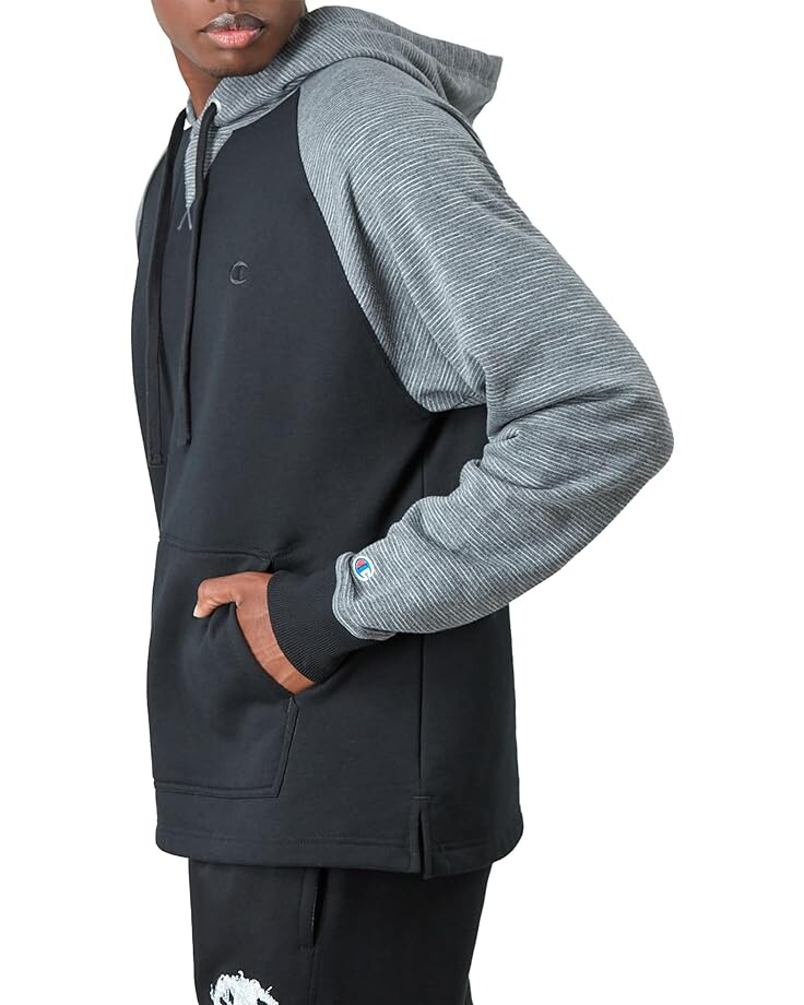 

Худи Champion Powerblend Stripe Hoodie, цвет Black/Black/Manhattan Mist
