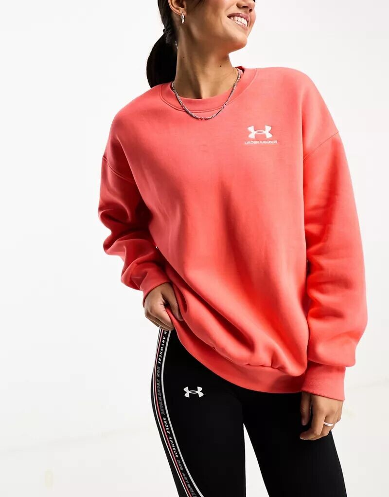 

Красный флисовый свитшот оверсайз Under Armour Unstoppable