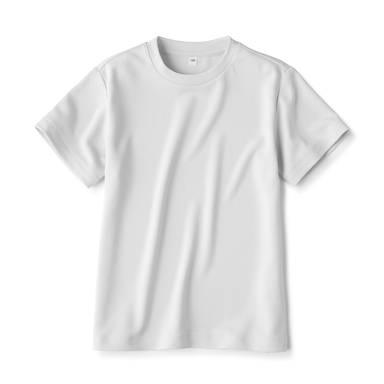 цена Легкосохнущая футболка с круглым вырезом и короткими рукавами, защита от ультрафиолета (дети) MUJI, светло-серый